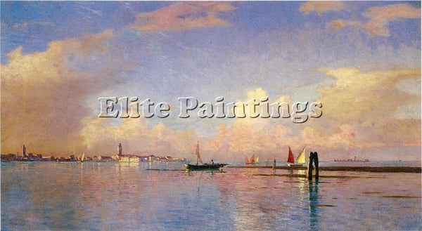 WILLIAM STANLEY HASELTINE SUNSET ON THE GRAND CANAL VENICE ARTIST PAINTING REPRO