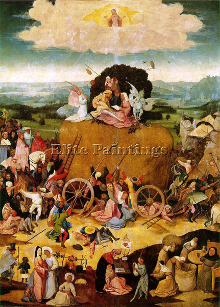 HIERONYMUS BOSCH HAYWAIN CENTRAL PANEL OF THE TRIPTYCH ARTIST PAINTING HANDMADE