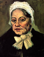 VAN GOGH HEAD OF AN OLD WOMAN WITH WHITE CAP THE MIDWIFE ARTIST PAINTING CANVAS