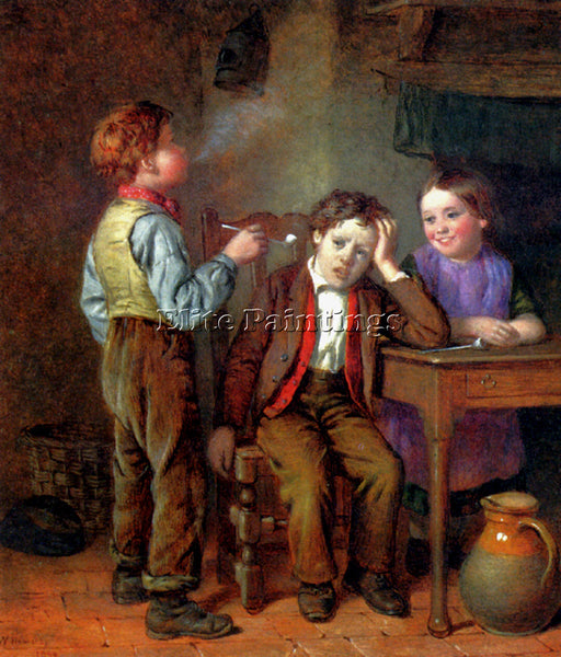 HEMSLEY WILLIAM THE FIRST PIPE ARTIST PAINTING REPRODUCTION HANDMADE OIL CANVAS