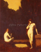 JEAN-JACQUES HENNER  IDYLL ARTIST PAINTING REPRODUCTION HANDMADE OIL CANVAS DECO