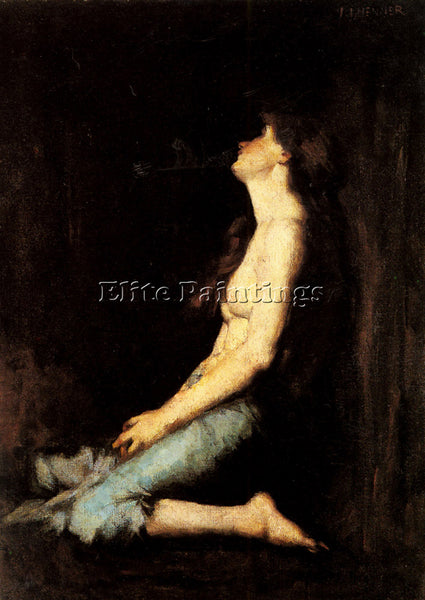 JEAN-JACQUES HENNER  SOLITUDE ARTIST PAINTING REPRODUCTION HANDMADE CANVAS REPRO
