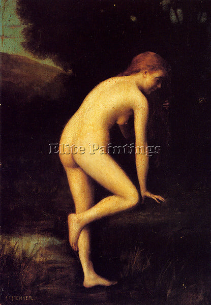 JEAN-JACQUES HENNER  THE BATHER ARTIST PAINTING REPRODUCTION HANDMADE OIL CANVAS