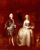 AMERICAN HIGHMORE JOSEPH PORTRAIT OF A LADY AND GENTLEMAN ARTIST PAINTING CANVAS