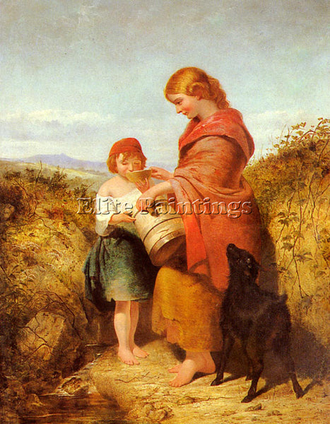 AMERICAN HILL JAMES JOHN A MOUNTAIN STREAM ARTIST PAINTING REPRODUCTION HANDMADE