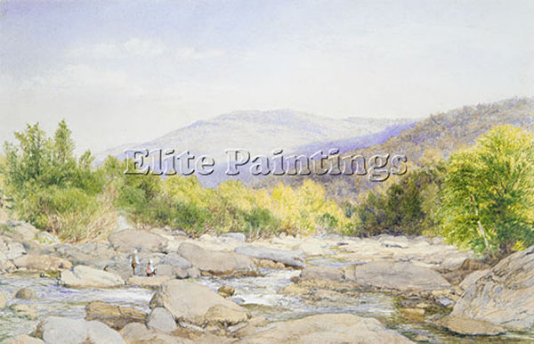 JOHN WILLIAM HILL LANDSCAPE VIEW ON CATSKILL CREEK ARTIST PAINTING REPRODUCTION