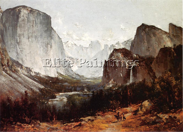 THOMAS HILL A VIEW OF YOSEMITE VALLEY ARTIST PAINTING REPRODUCTION HANDMADE OIL