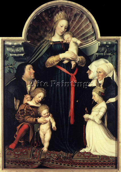 HANS HOLBEIN THE YOUNGER DARMSTADT MADONNA ARTIST PAINTING REPRODUCTION HANDMADE