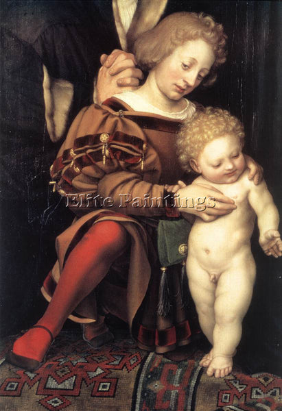 HANS HOLBEIN THE YOUNGER DARMSTADT MADONNA DETAIL 2 ARTIST PAINTING REPRODUCTION