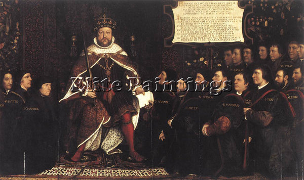 HANS HOLBEIN THE YOUNGER HENRY VIII AND THE BARBER SURGEONS ARTIST PAINTING OIL