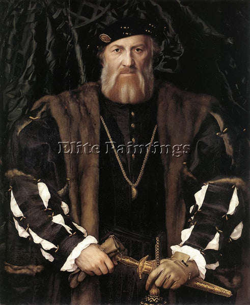 HANS HOLBEIN THE YOUNGER PORTRAIT OF CHARLES DE SOLIER LORD OF MORETTE PAINTING