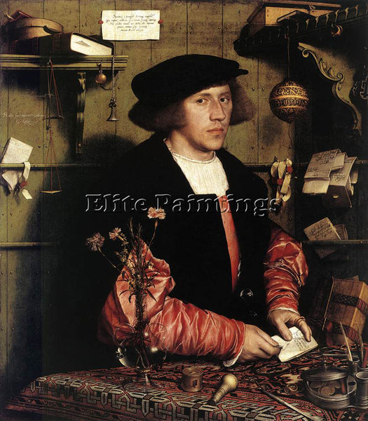 HANS HOLBEIN THE YOUNGER PORTRAIT OF THE MERCHANT GEORG GISZE PAINTING HANDMADE