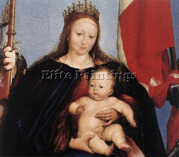 HANS HOLBEIN THE YOUNGER THE SOLOTHURN MADONNA DETAIL 1 ARTIST PAINTING HANDMADE