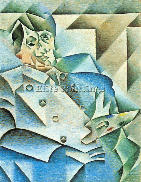 JUAN GRIS HOMAGE TO PABLO PICASSO ARTIST PAINTING REPRODUCTION HANDMADE OIL DECO