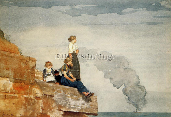 WINSLOW HOMER FISHERMAN S FAMILY AKA THE LOOKOUT ARTIST PAINTING HANDMADE CANVAS