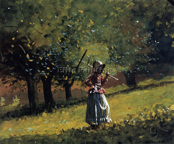 WINSLOW HOMER GIRL WITH A HAY RAKE ARTIST PAINTING REPRODUCTION HANDMADE OIL ART