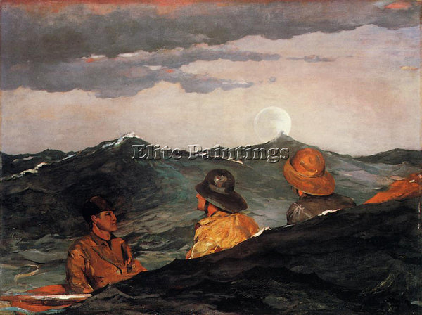 WINSLOW HOMER KISSING THE MOON ARTIST PAINTING REPRODUCTION HANDMADE OIL CANVAS