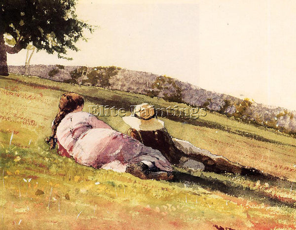 WINSLOW HOMER ON THE HILL ARTIST PAINTING REPRODUCTION HANDMADE OIL CANVAS REPRO