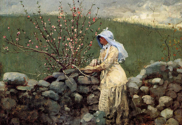 WINSLOW HOMER PEACH BLOSSOMS2 ARTIST PAINTING REPRODUCTION HANDMADE CANVAS REPRO