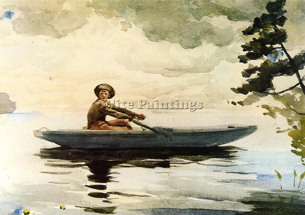 WINSLOW HOMER THE BOATSMAN ARTIST PAINTING REPRODUCTION HANDMADE OIL CANVAS DECO