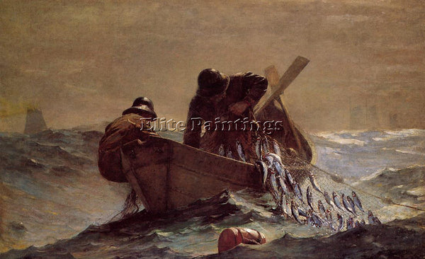 WINSLOW HOMER THE HERRING NET ARTIST PAINTING REPRODUCTION HANDMADE CANVAS REPRO