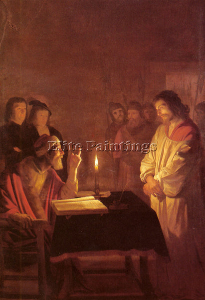 GERRIT VAN HONTHORST CHRIST BEFORE THE HIGH PRIEST ARTIST PAINTING REPRODUCTION