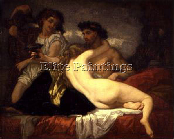 THOMAS COUTURE HORACE AND LYDIA ARTIST PAINTING REPRODUCTION HANDMADE OIL CANVAS