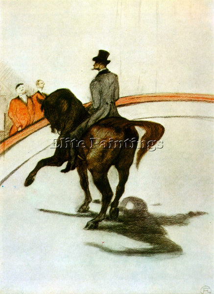 TOULOUSE-LAUTREC HORSE IN THE RING ARTIST PAINTING REPRODUCTION HANDMADE OIL ART