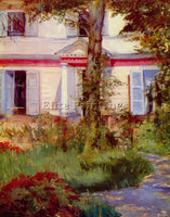MANET HOUSE IN RUEIL BY EDOUARD MANET 2 ARTIST PAINTING REPRODUCTION HANDMADE