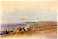 DEGAS HOUSES ON CLIFFS ABOVE A BAY ARTIST PAINTING REPRODUCTION HANDMADE OIL ART