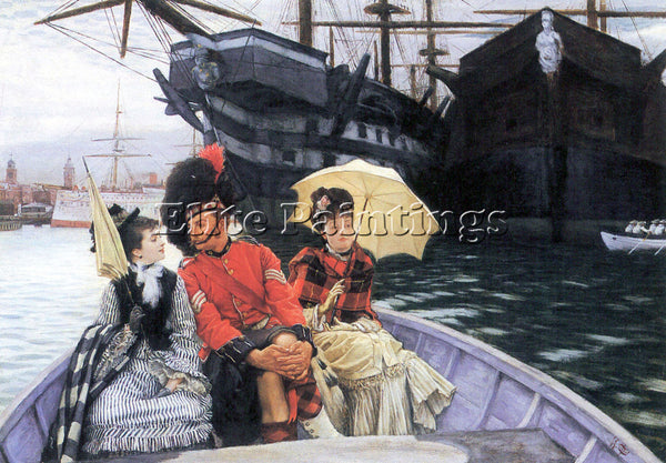 TISSOT HOW HAPPY I WOULD BE WITH BOTH ARTIST PAINTING REPRODUCTION HANDMADE OIL