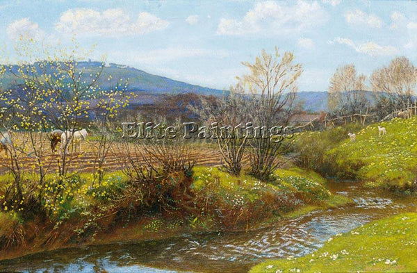 ARTHUR HUGHES A SPRING AFTERNOON ARTIST PAINTING REPRODUCTION HANDMADE OIL REPRO