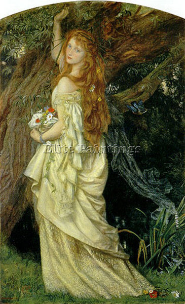 ARTHUR HUGHES OPHELIA AND WILL HE NOT COME AGAIN 2 ARTIST PAINTING REPRODUCTION