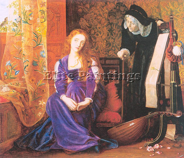 ARTHUR HUGHES THE PAINED HEART AKA SIGH NO MORE LADIES SIGH NO MORE PAINTING OIL
