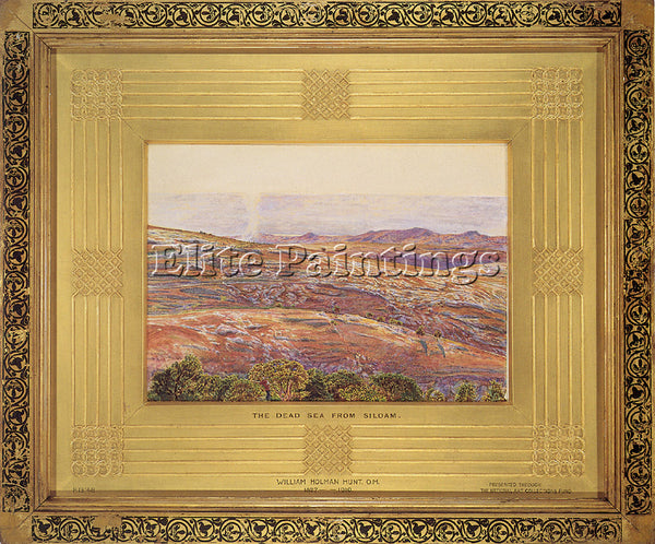 WILLIAM HOLMAN HUNT HUNT WH THE DEAD SEA FROM SILOAM ARTIST PAINTING HANDMADE
