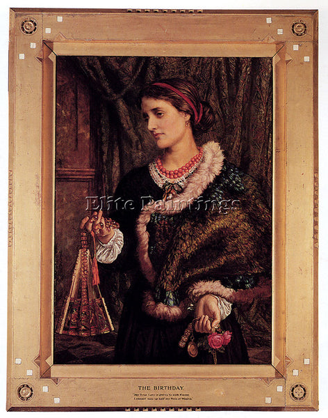 WILLIAM HOLMAN HUNT THE BIRTHDAY A PORTRAIT OF THE ARTISTS WIFE EDITH ARTIST OIL