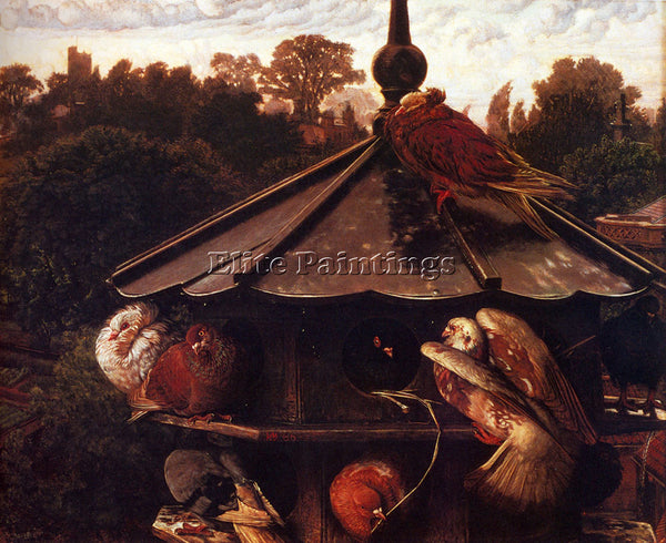 WILLIAM HOLMAN HUNT THE FESTIVAL OF ST SWITHIN OR THE DOVECOTE PAINTING HANDMADE
