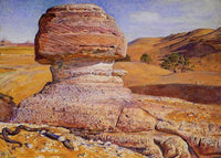 WILLIAM HOLMAN HUNT THE SPHINX GIZEH LOOKING TOWARDS PYRAMIDS SAKHARA ARTIST OIL
