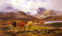 BRITISH HURT LOUIS BOSWORTH A MISTY DAY IN THE HIGHLANDS ARTIST PAINTING CANVAS