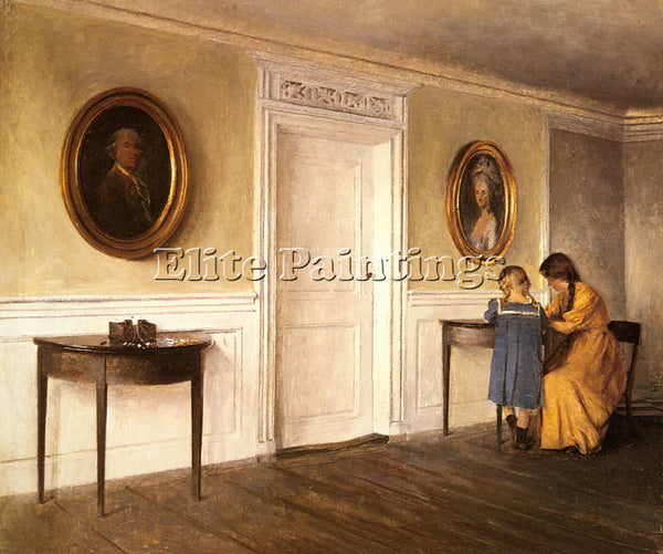PETER ILSTED TWO OF THE ARTIST S DAUGHTERS AT LISELUND ARTIST PAINTING HANDMADE