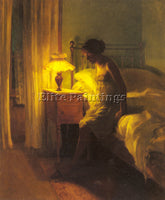 PETER ILSTED VILHELM IN THE BEDROOM ARTIST PAINTING REPRODUCTION HANDMADE OIL