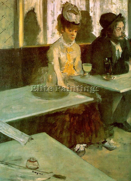 EDGAR DEGAS IN A CAFE THE ABSINTHE DRINKER ARTIST PAINTING REPRODUCTION HANDMADE