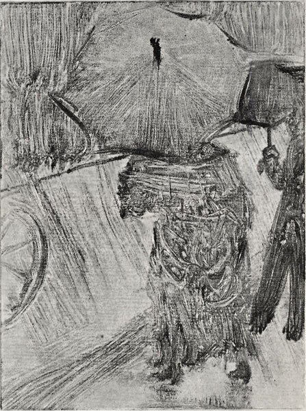 DEGAS IN THE RAIN ARTIST PAINTING REPRODUCTION HANDMADE CANVAS REPRO WALL DECO
