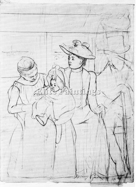 CASSATT IN THE BUS ARTIST PAINTING REPRODUCTION HANDMADE CANVAS REPRO WALL DECO