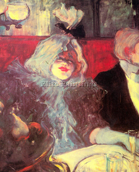 TOULOUSE-LAUTREC IN THE PARTICULAR CABINET ARTIST PAINTING REPRODUCTION HANDMADE