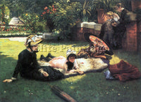TISSOT IN THE SUN ARTIST PAINTING REPRODUCTION HANDMADE CANVAS REPRO WALL DECO
