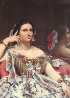JEAN AUGUSTE DOMINIQUE INGRES MADAME MOITESSIER SEATED DETAIL PAINTING HANDMADE