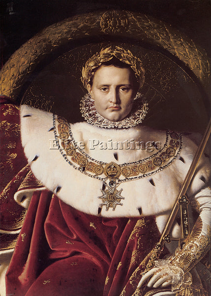 JEAN AUGUSTE DOMINIQUE INGRES NAPOLEON I ON HIS IMPERIAL THRONE DETAIL PAINTING