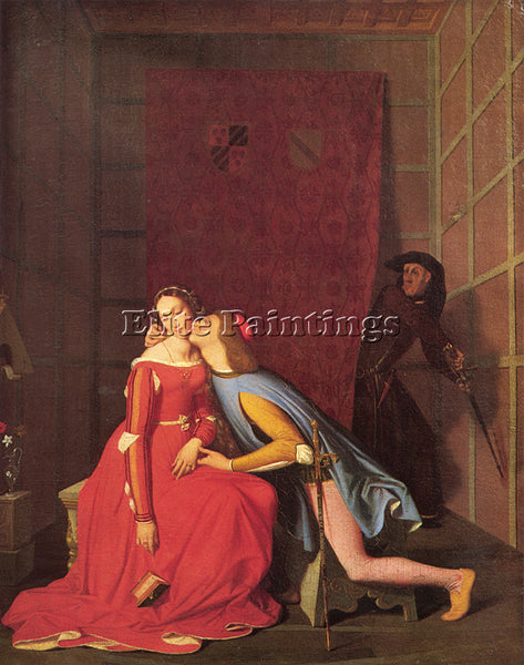 JEAN AUGUSTE DOMINIQUE INGRES PAOLO AND FRANCESCA 1819 ARTIST PAINTING HANDMADE