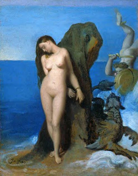 JEAN AUGUSTE DOMINIQUE INGRES PERSEUS AND ANDROMEDA ARTIST PAINTING REPRODUCTION